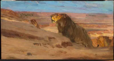 Lions in the Desert