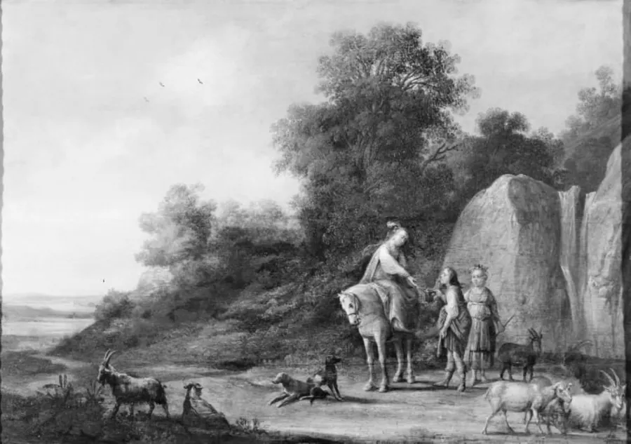 Granida og Daifilo. Daifilo bringer vand til prinsesse Granida by Pieter Symonsz Potter