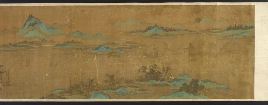 Landscape with palaces by Formerly attributed to Zhao Boju (ca. 1120s-ca.1162)