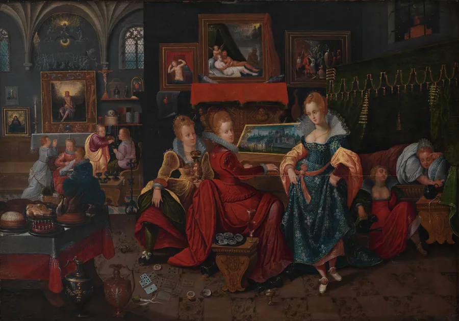 Lignelsen om De kloge og De ukloge jomfruer by Hieronymus Francken II