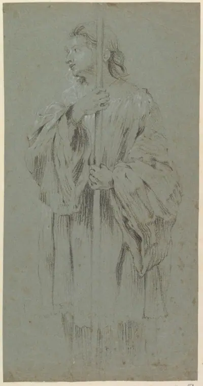 A Young Acolyte Bearing a Staff