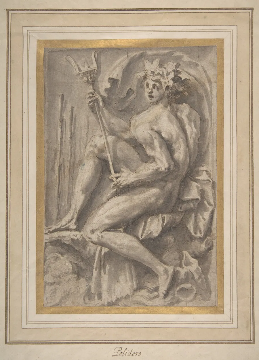 Seated Triton by Perino del Vaga (Pietro Buonaccorsi)