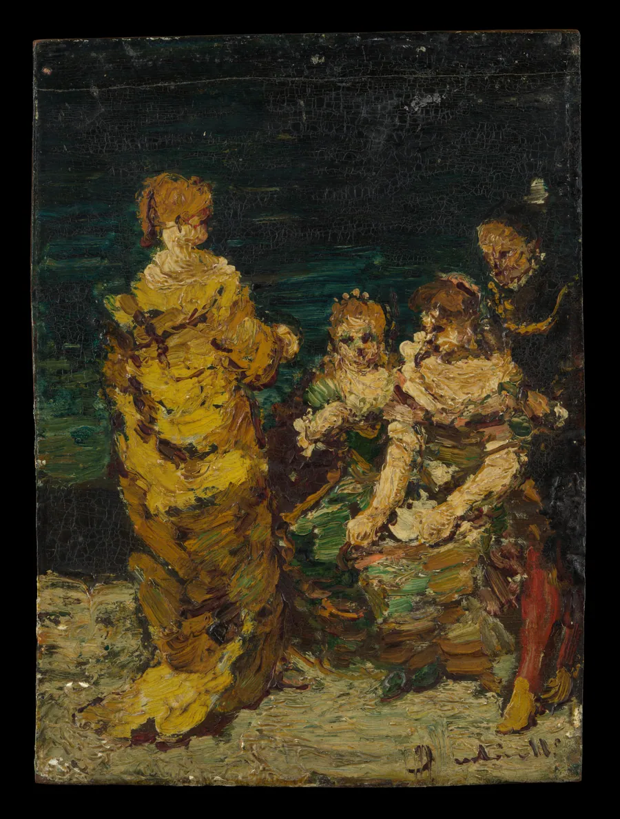 Four Figures by Adolphe Monticelli