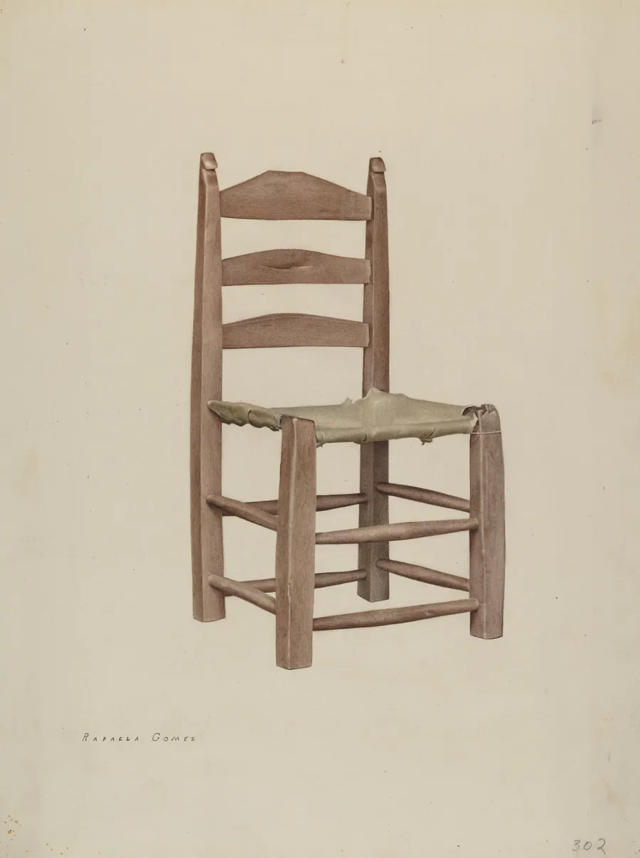 Rawhide Bottomed Chair by Rafaela Gomez