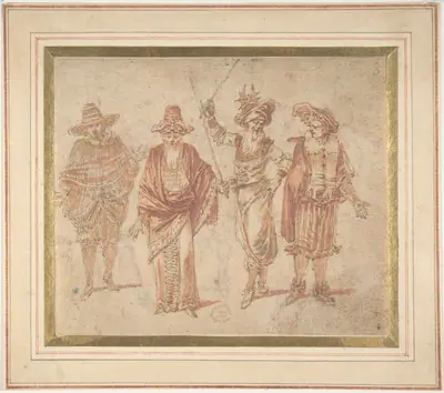 Figures in Theatrical Costumes