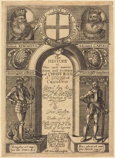Frontispiece for Peter Heylyn's "The History of St. George of Cappadocia"