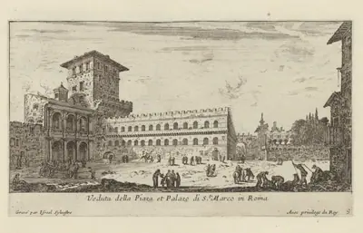 Veduta della Piaza et Palazo di St. Marco in Roma