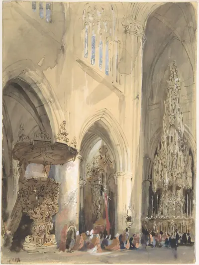 Interior of the Church of St. Jacques, Louvain