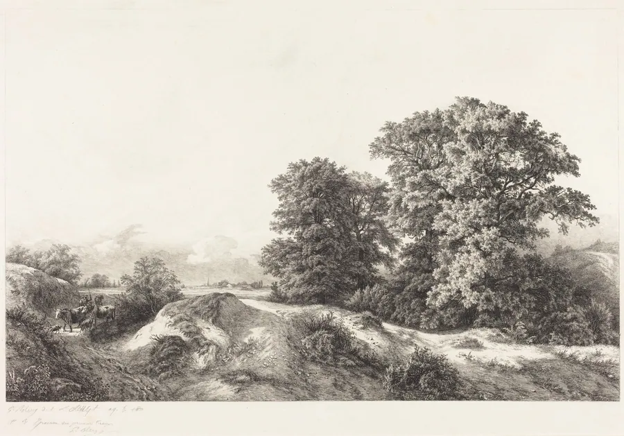 Oaks in the Vaux de Cernay by Eugène Bléry