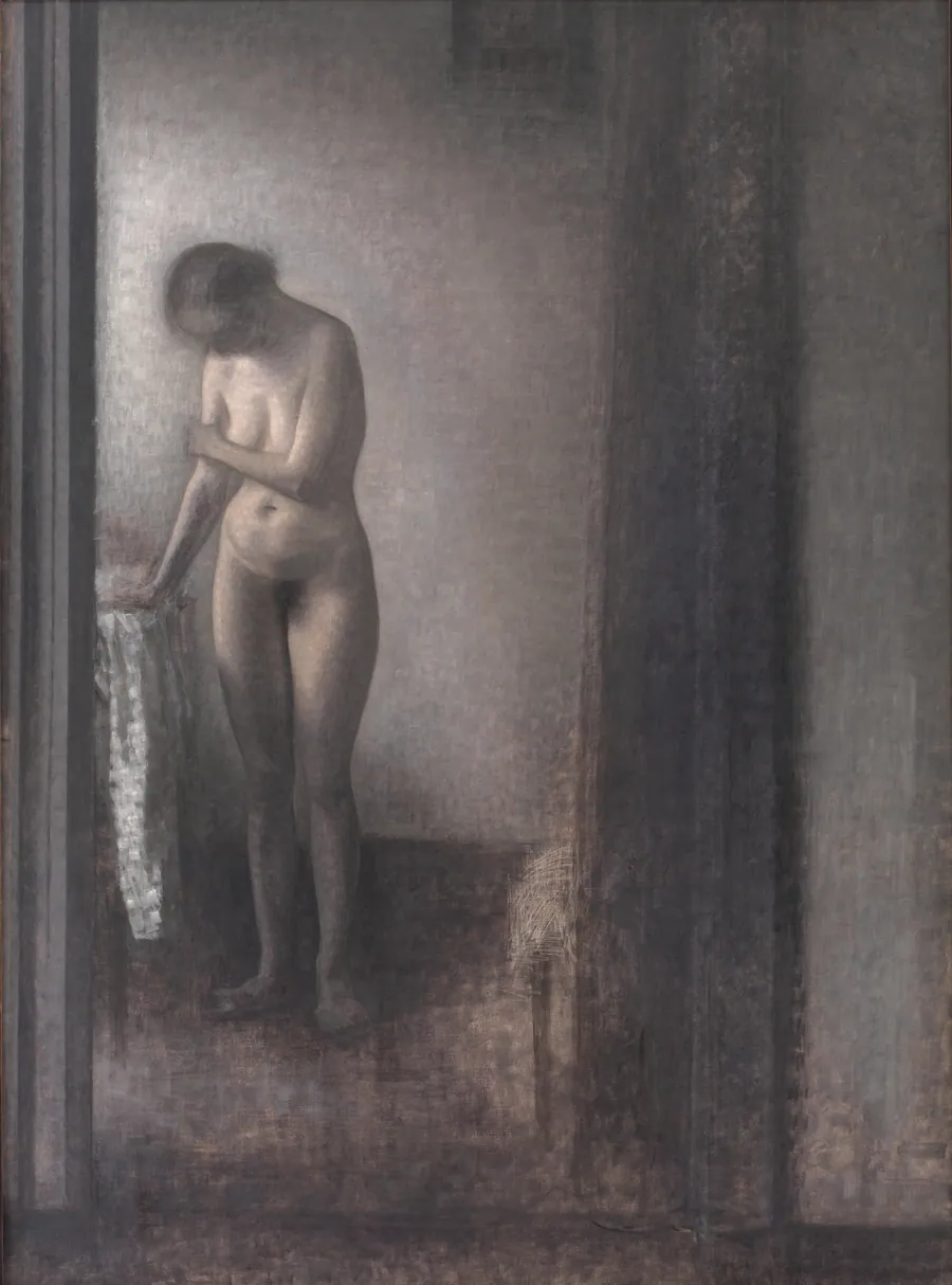 Stående nøgen kvinde by Vilhelm Hammershøi