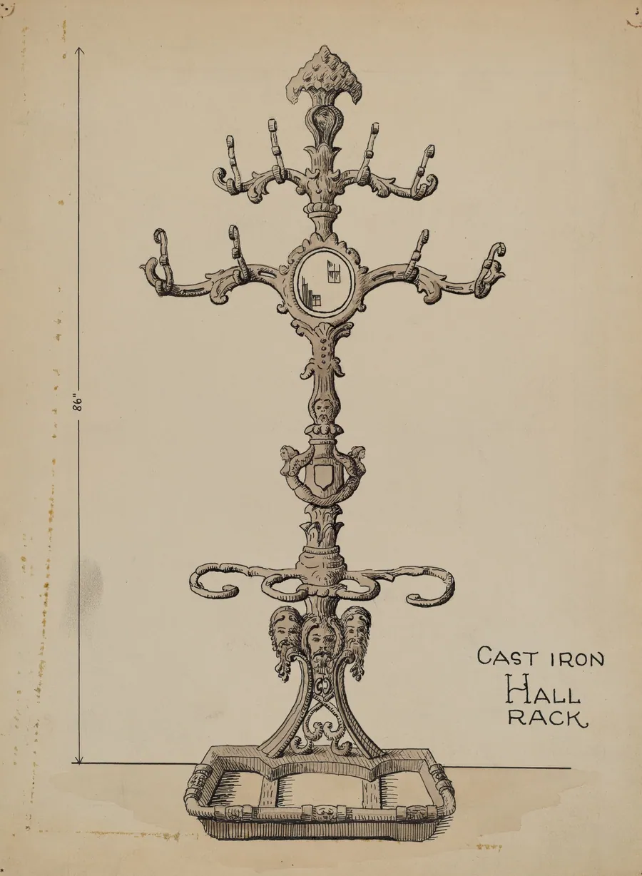 Cast Iron Hat Rack by Lucien Verbeke