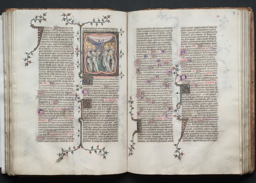 The Gotha Missal:  Fol. 76v, The Ascension by Master of the Boqueteaux