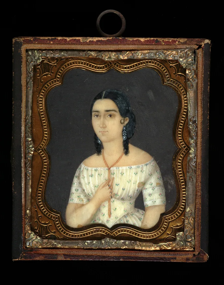 Dama con vestido blanco by Unidentified (Puerto Rican)