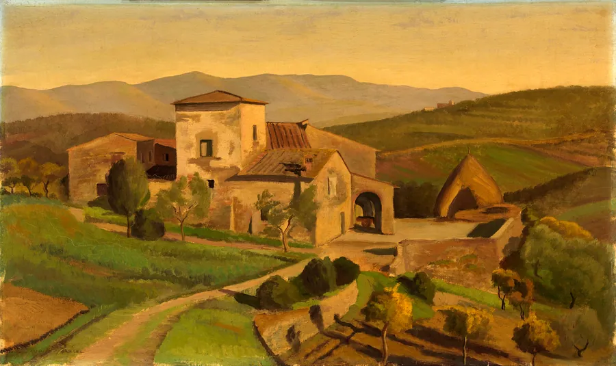 A Tuscan Farm by Edward Bruce, born Dover Plains, NY 1879-died Hollywood, FL 1943
