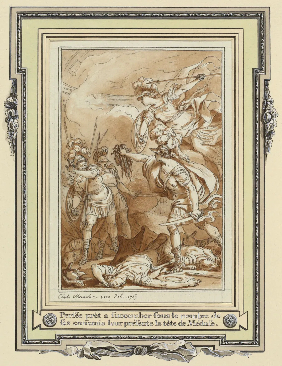 Perseus Turning Phinneas to Stone with the Head of Medusa by Charles Monnet