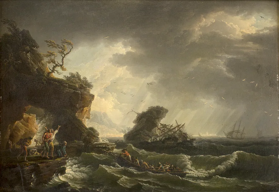 Et skibbrud by Claude-Joseph Vernet