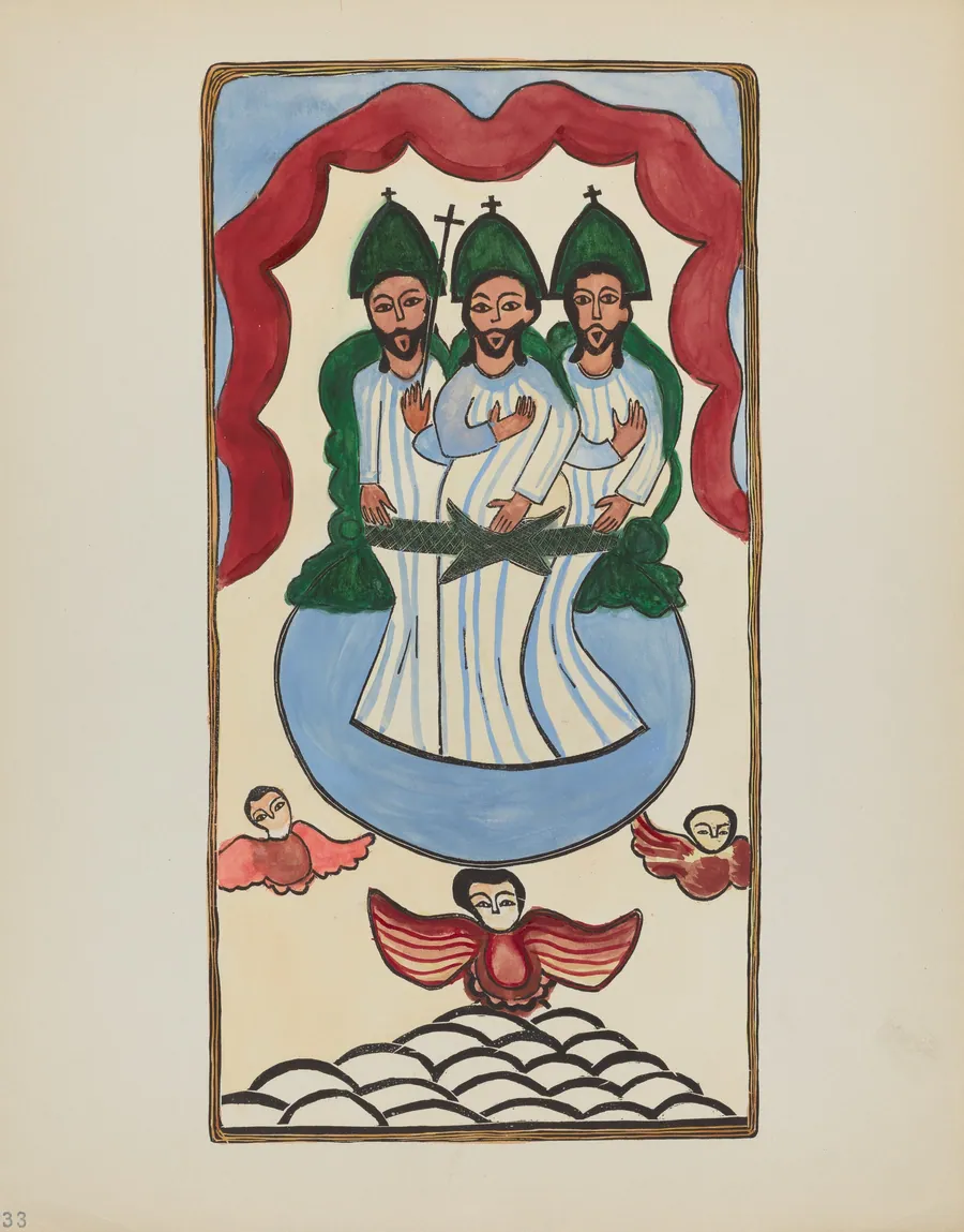 Plate 33: The Holy Trinity: From Portfolio "Spanish Colonial Designs of New Mexico" by American 20th Century
