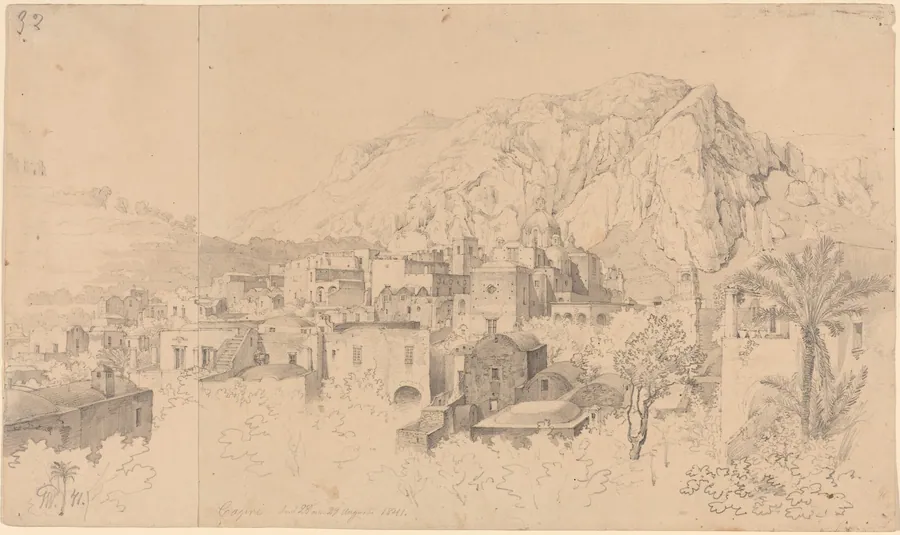 View of Capri by Gustaf Wilhelm Palm