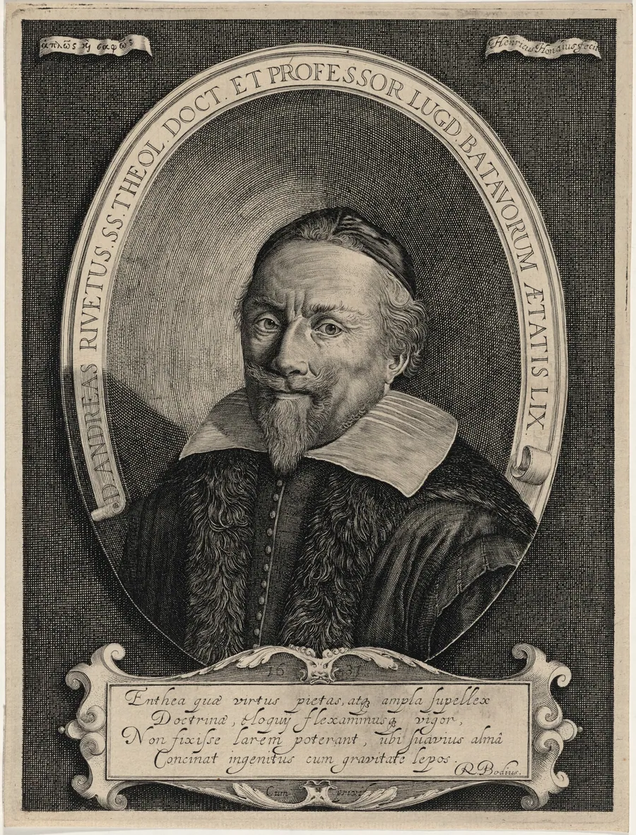 Andreas Rivetus, Doctor of Divinity and Professor by Hendrik Hondius I