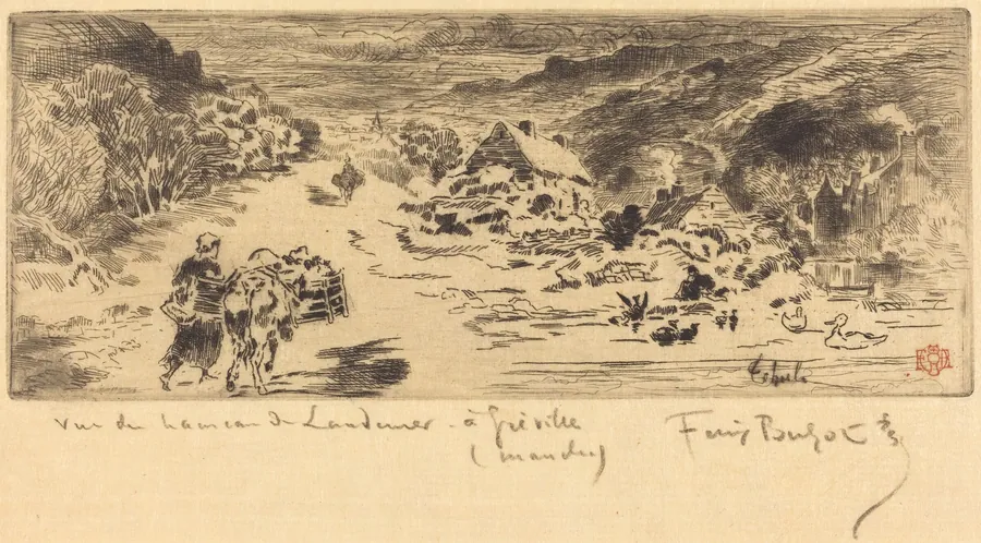 L'Entrée de Landemer (Hague) by Félix-Hilaire Buhot