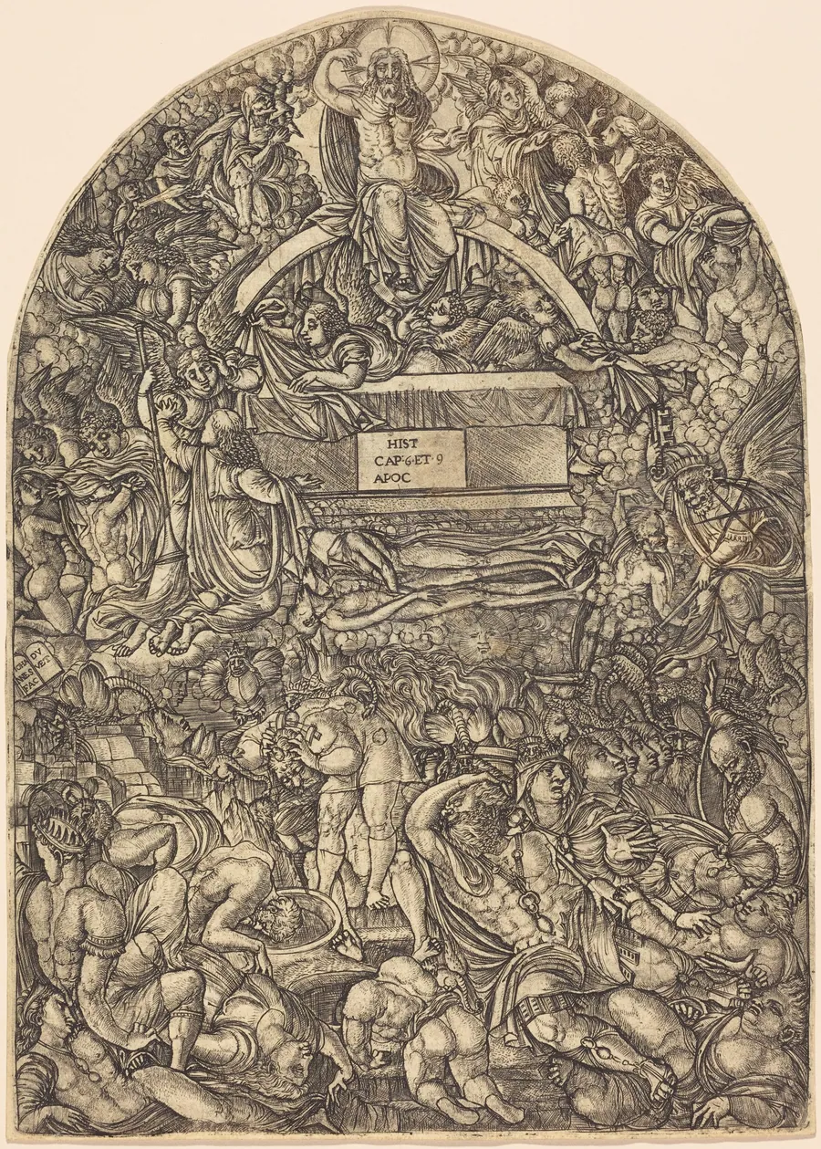 A Star Falls and Makes Hell to Open by Jean Duvet