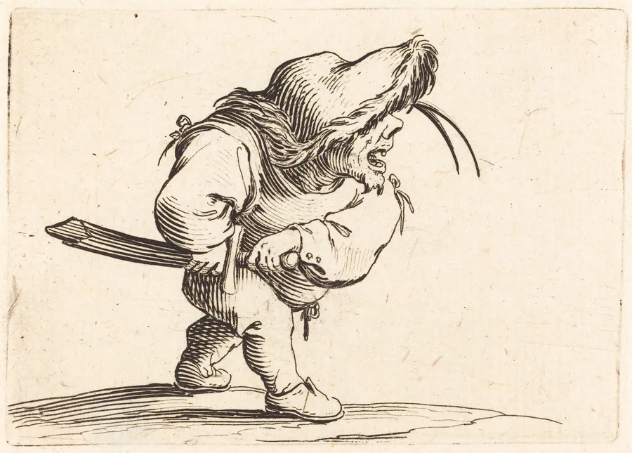 Man Preparing to Draw his Sword by Jacques Callot