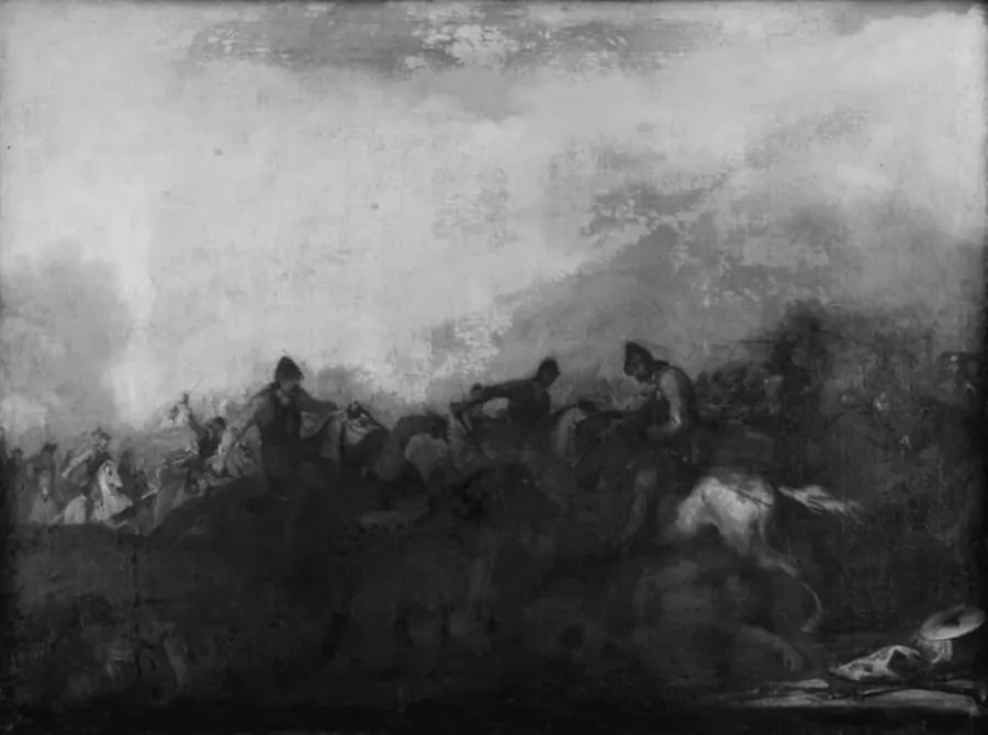 Rytterfægtning by Georg Philipp Rugendas (I)