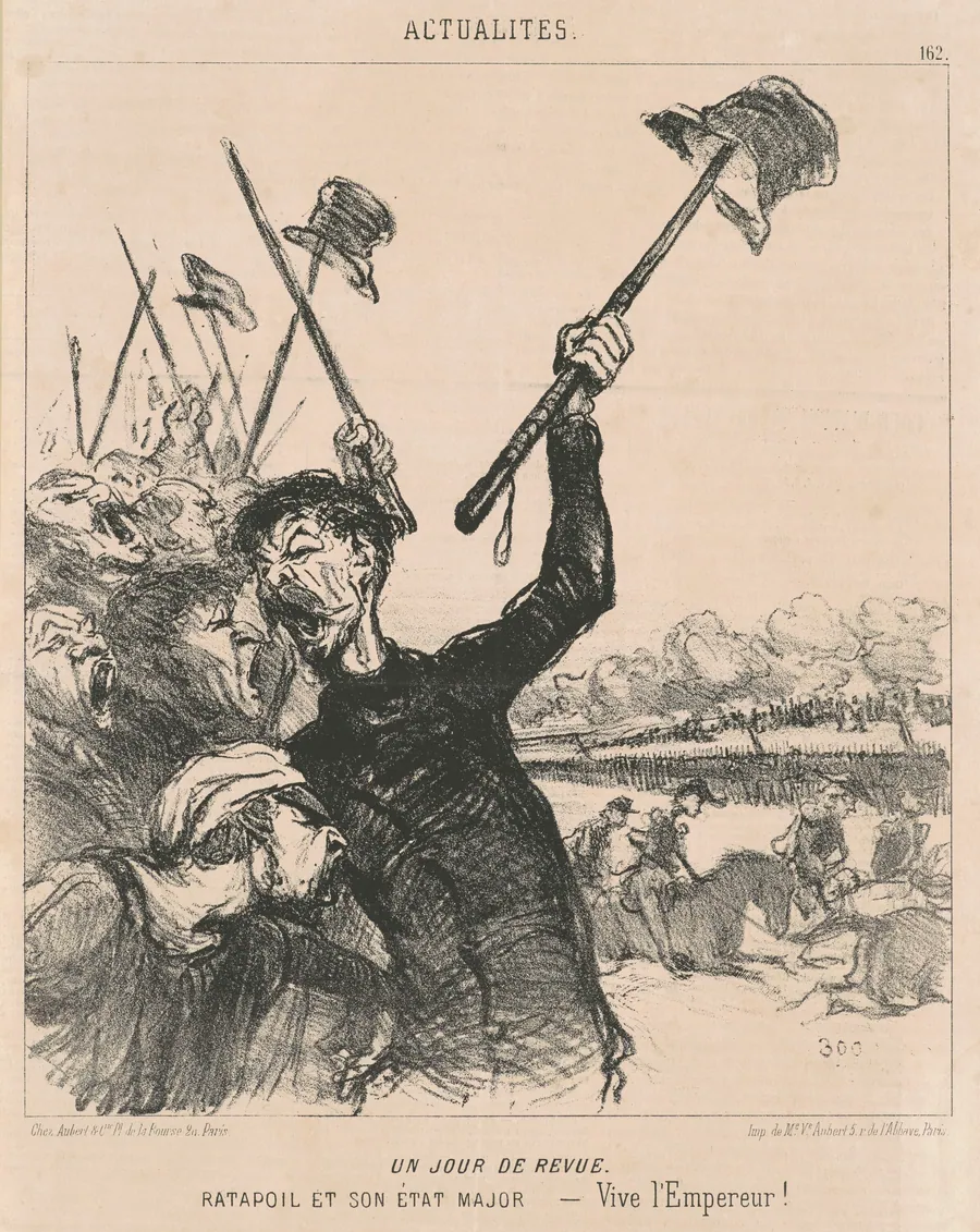 Un jour de revue by Honoré Daumier
