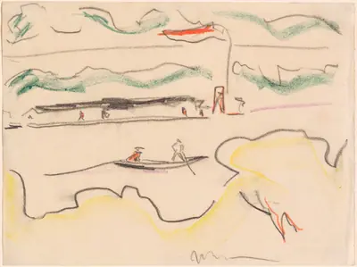 Elbe Landscape Near Dresden