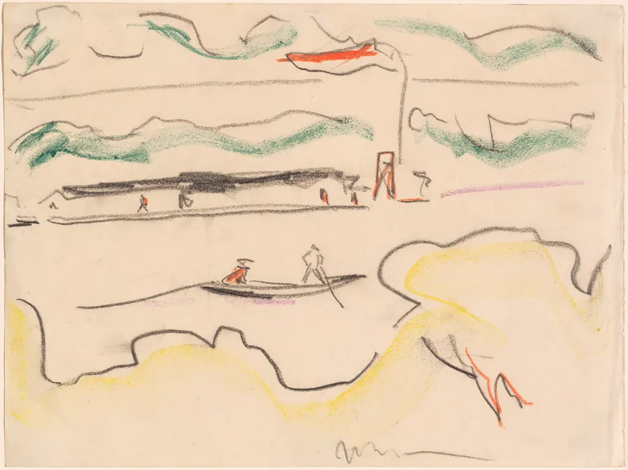 Elbe Landscape Near Dresden by Ernst Ludwig Kirchner