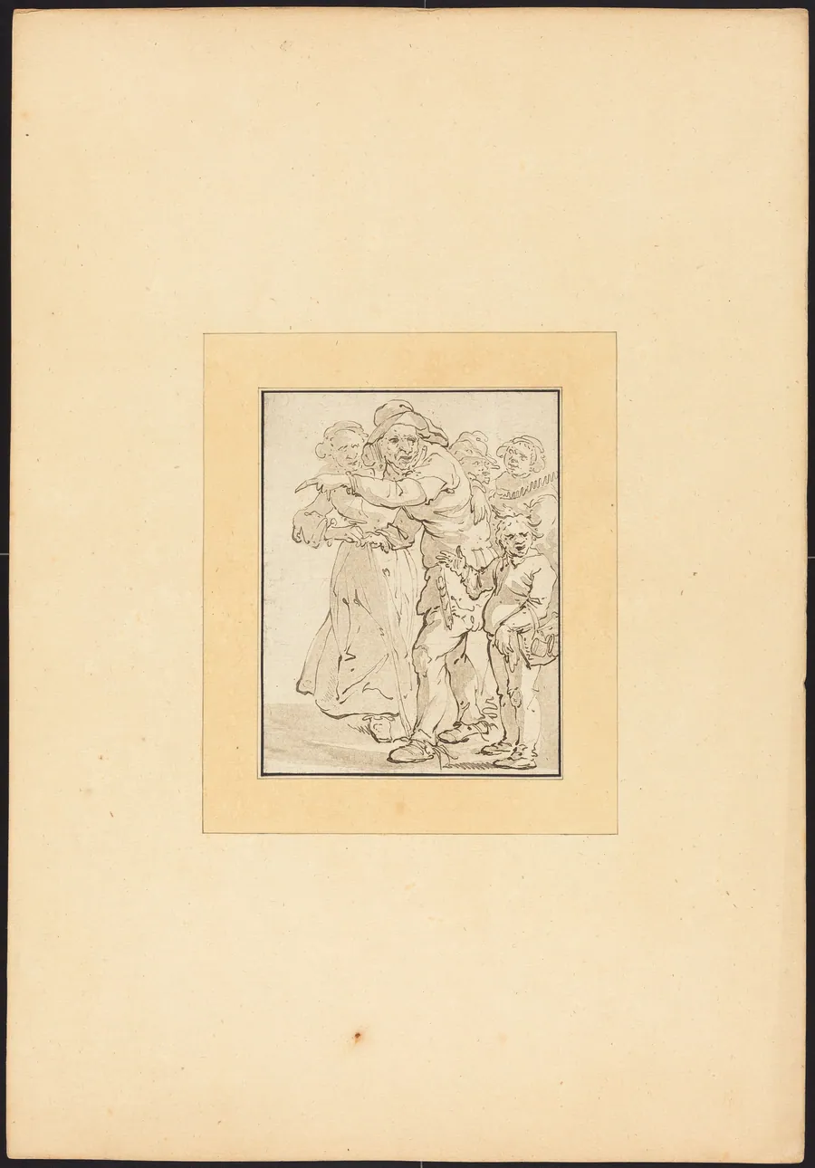 Old Man Pointing to the Left by Maria Catharina Prestel