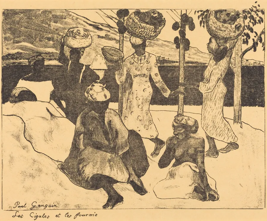 Locusts and Ants: A Memory of Martinique  (Les cigales et les fourmis: Souvenir de la Martinique) by Paul Gauguin