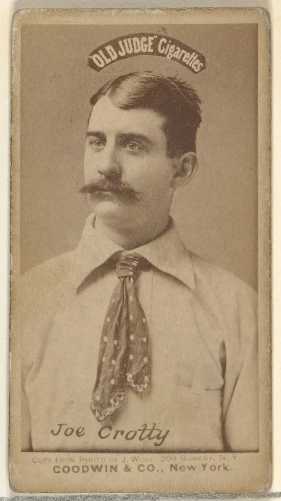 Joseph P. "Joe" Crotty, from the Old Judge series (N172) for Old Judge Cigarettes by J. Wood
