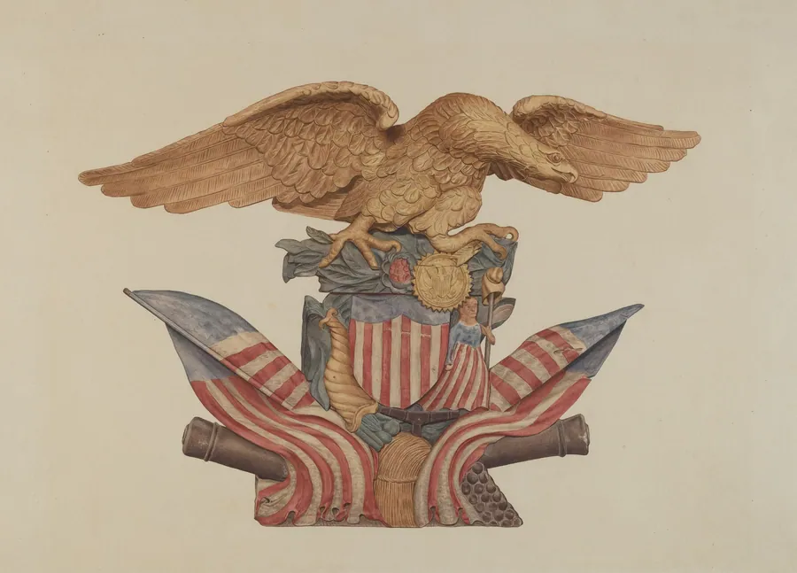 Pine Ornament (Eagle) by American 20th Century