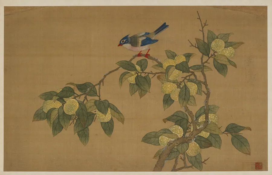 Bird and fruit by Wu Zhang (1671-after 1741)