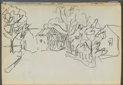 Sketchbook- The Granite Shore Hotel, Rockport, page 083: Village Scene