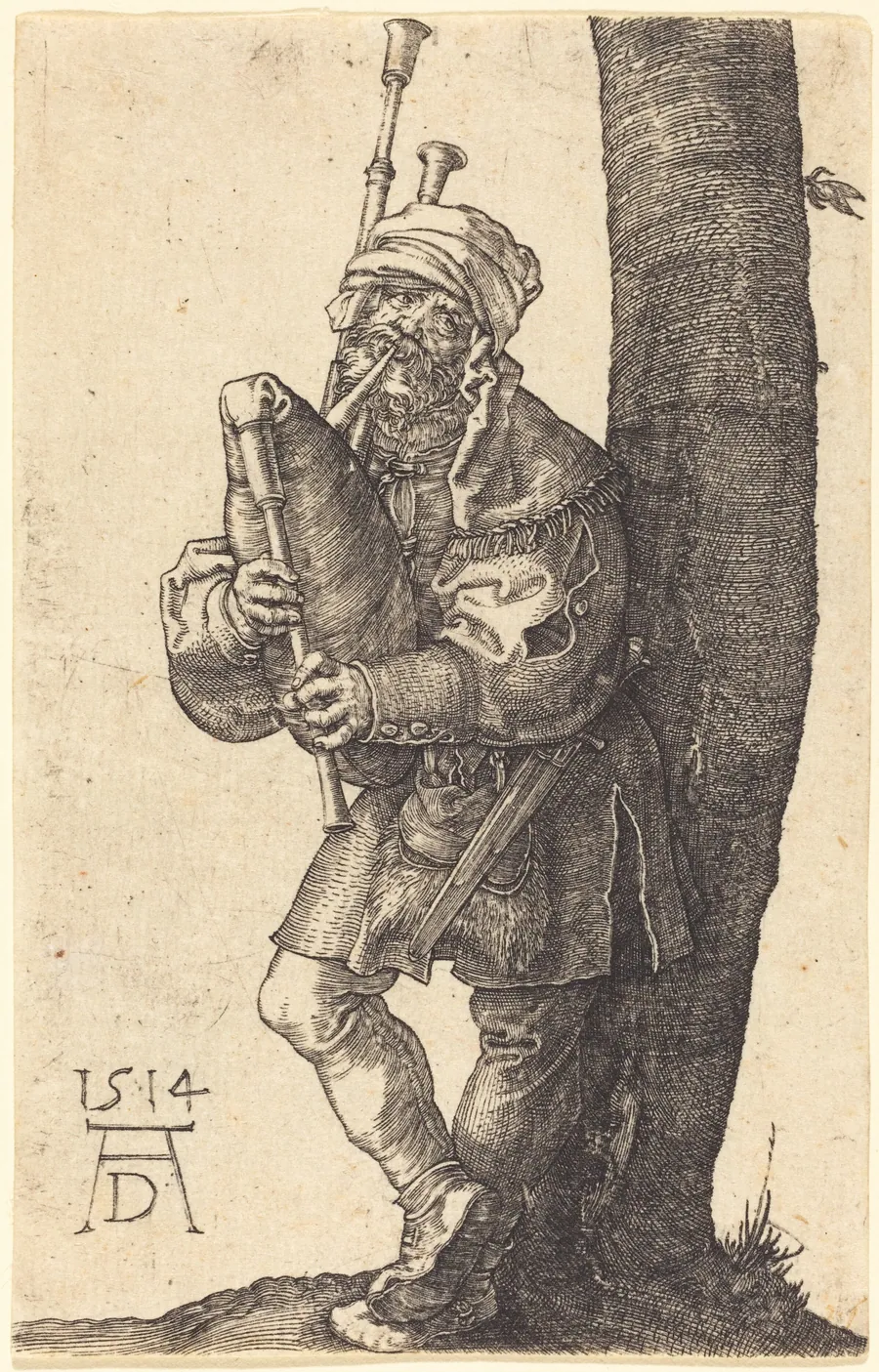 Bagpiper by Albrecht Dürer