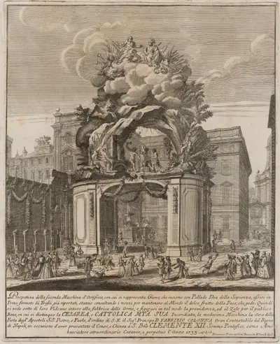 The Seconda Macchina for the Chinea of 1733: Jupiter and Minerva and the Forge of Vulcan