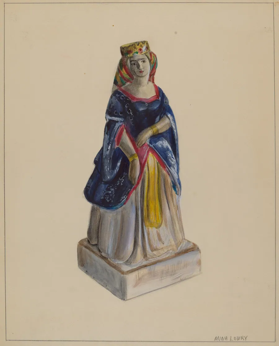 Statuette (Queen Victoria) by Mina Lowry