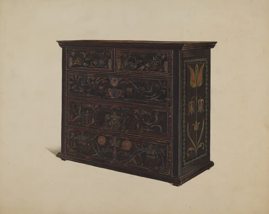 Painted Chest of Drawers by Martin Partyka