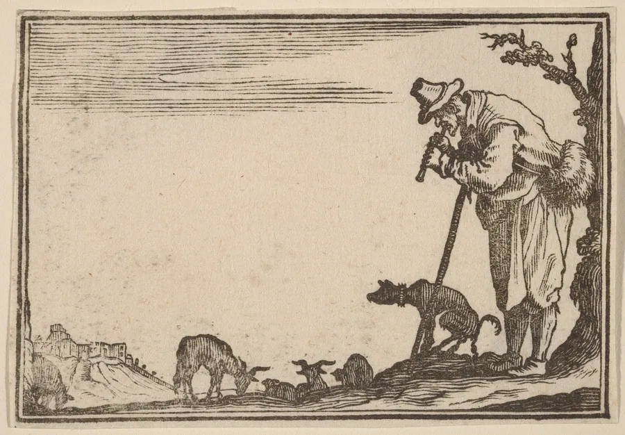 Shepherd Playing Flute by Edouard Eckman