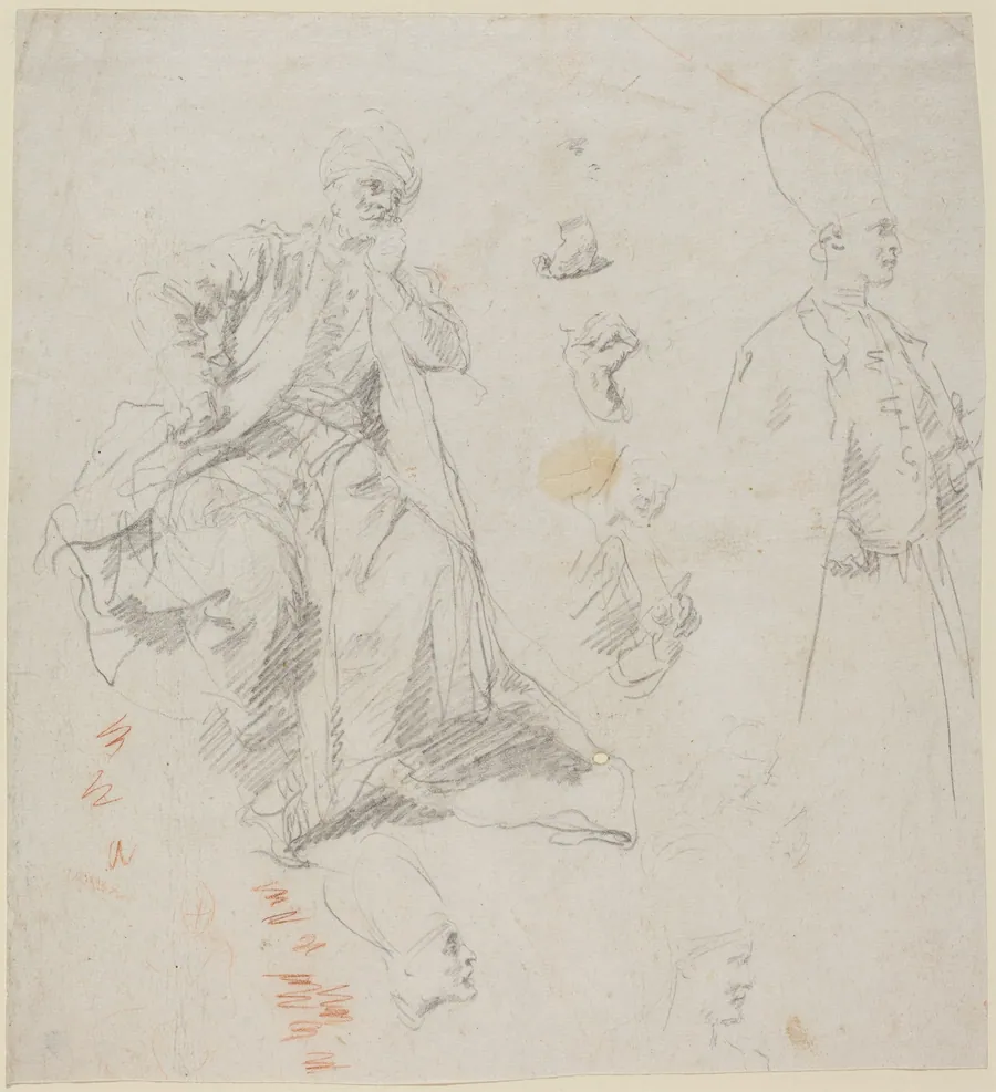 Caliph Aladin and His Counselors by Giovanni Battista Piazzetta