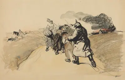 German Raid on a Village