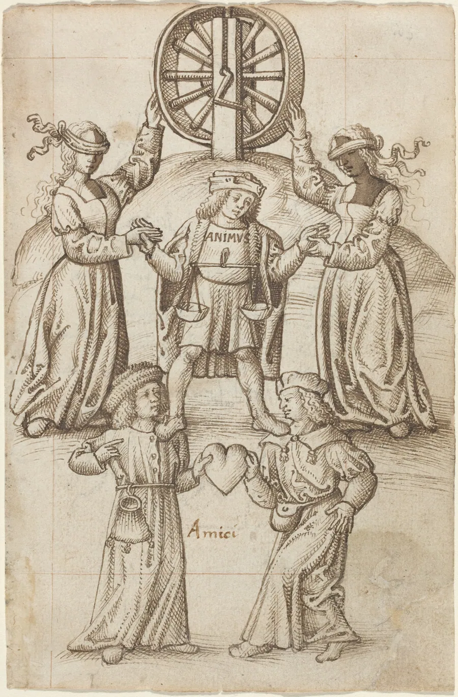 "Friendship Is Equality; A Friend Is Another Self" [fol. 10 recto] by French early 16th Century
