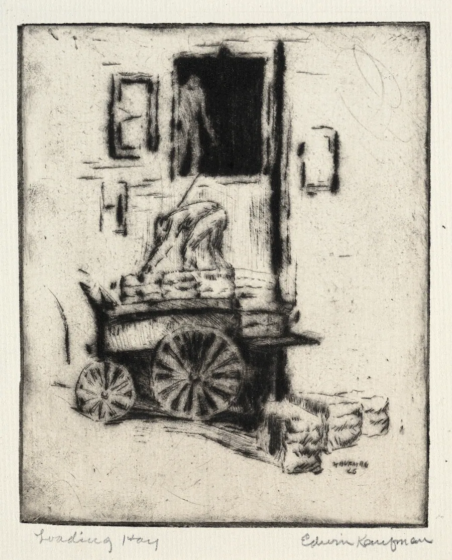 Loading Hay by Edwin Kaufman