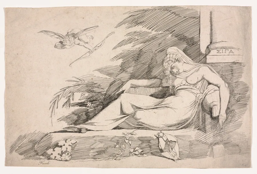 Sleeping Woman with a Cupid by Henry Fuseli