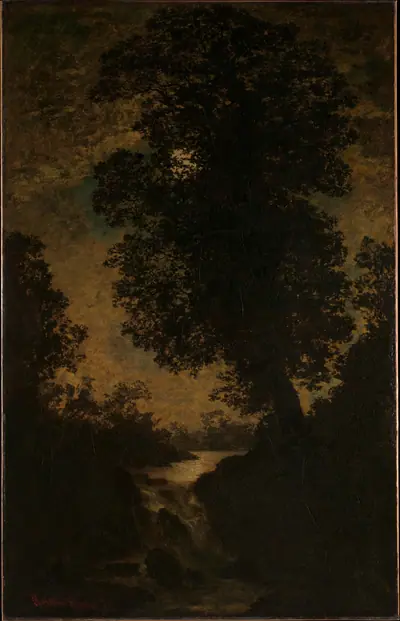 A Waterfall, Moonlight