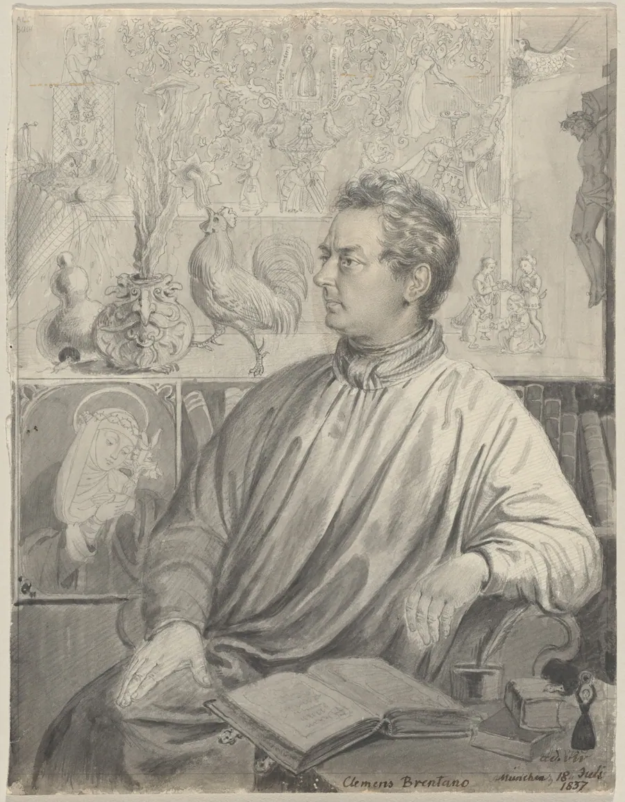 Clemens Brentano by Ludwig Emil Grimm