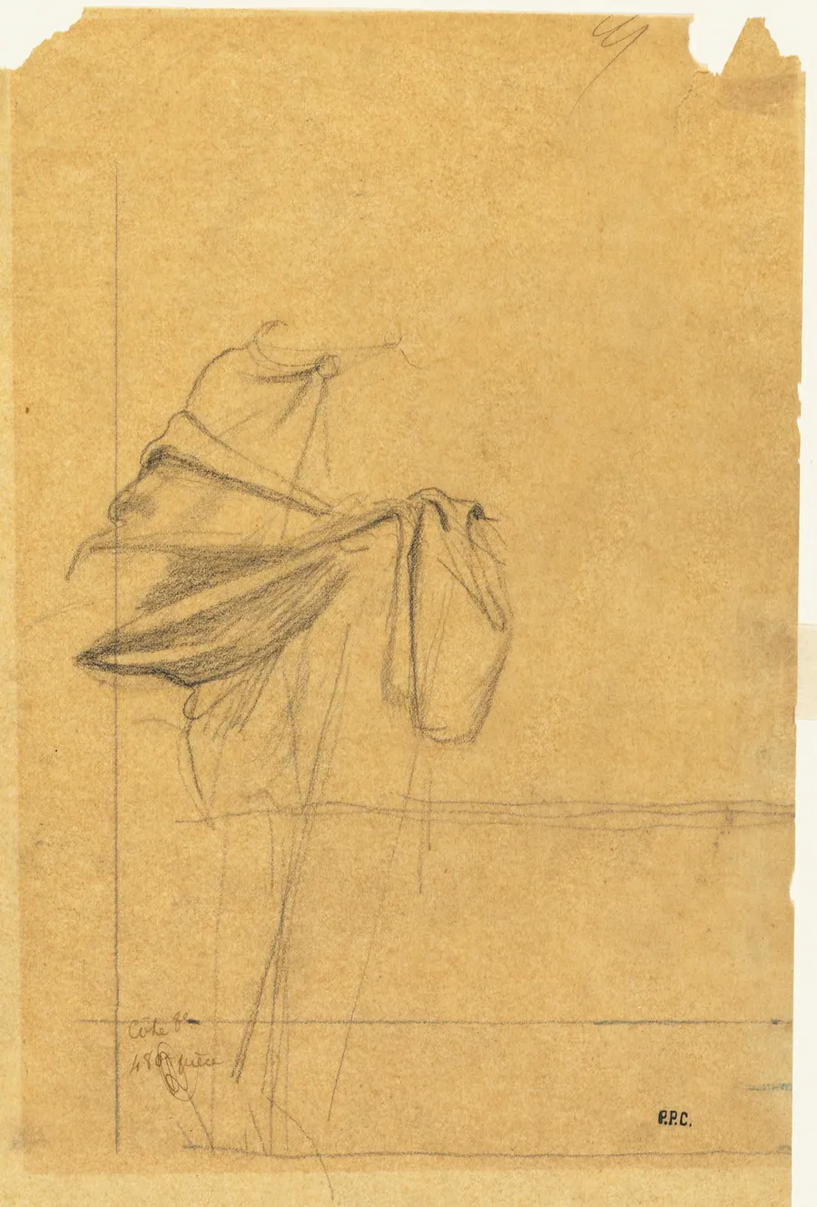 Drapery Study by Pierre Puvis de Chavannes
