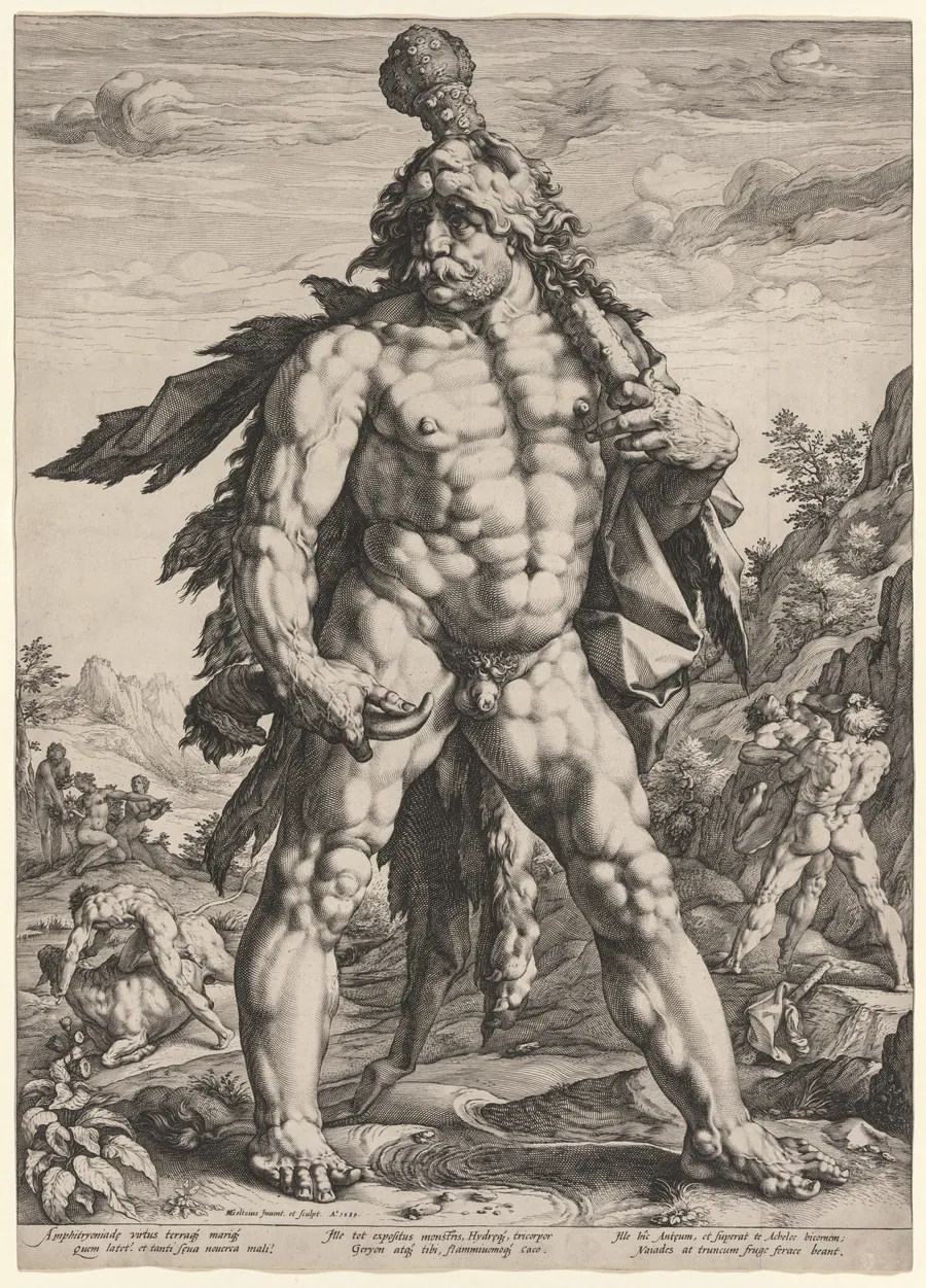 The Great Hercules or 'Knollenman' by Hendrick Goltzius